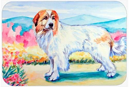 Picture of Carolines Treasures 7130LCB Great Pyrenees Glass Cutting Board - Large- 15 x 12 in.