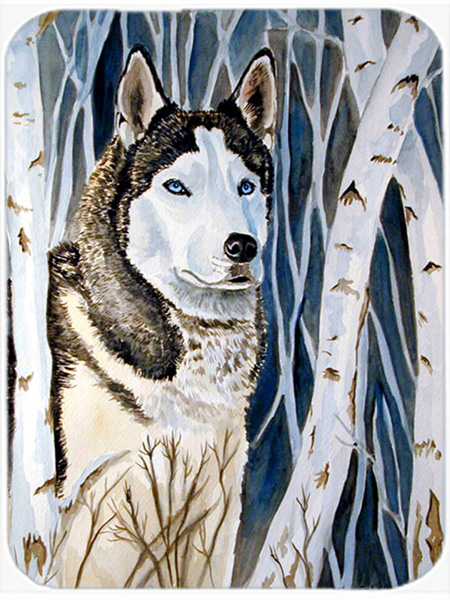 Picture of Carolines Treasures 7137LCB Siberian Husky Glass Cutting Board - Large- 15 x 12 in.