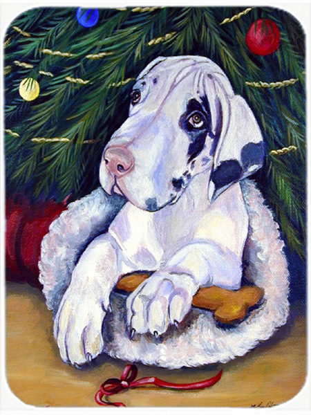 Picture of Carolines Treasures 7172LCB Christmas Tree with Great Dane Glass Cutting Board - Large- 15 x 12 in.