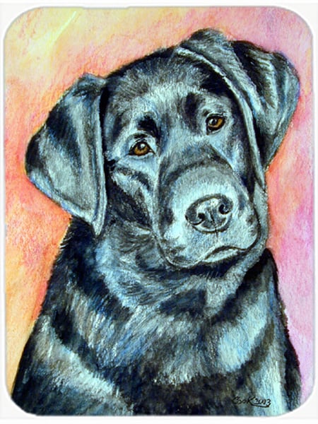 Picture of Carolines Treasures 7177LCB Black Labrador Glass Cutting Board - Large- 15 x 12 in.