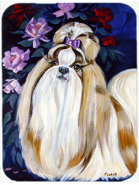 Picture of Carolines Treasures 7180LCB Shih Tzu Glass Cutting Board - Large- 15 x 12 in.