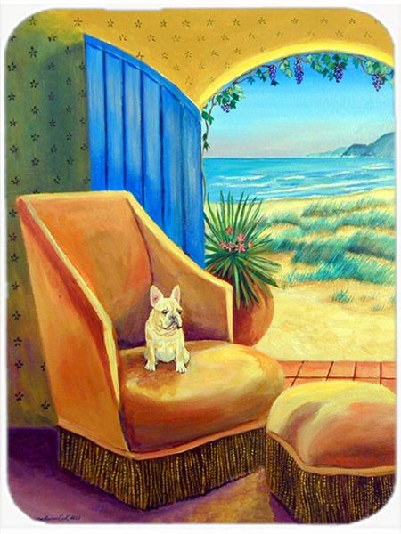 Picture of Carolines Treasures 7181LCB French Bulldog Glass Cutting Board - Large- 15 x 12 in.