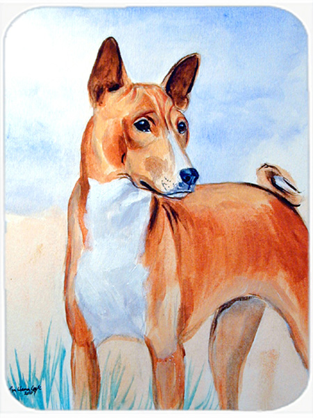 Picture of Carolines Treasures 7223LCB Red Basenji Glass Cutting Board - Large- 15 x 12 in.