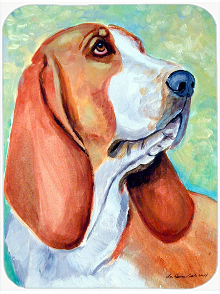 Picture of Carolines Treasures 7227LCB Basset Hound Glass Cutting Board - Large- 15 x 12 in.