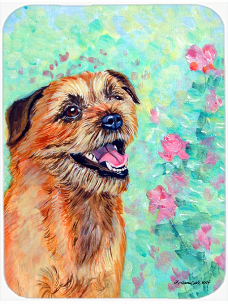 Picture of Carolines Treasures 7228LCB Border Terrier Glass Cutting Board - Large- 15 x 12 in.
