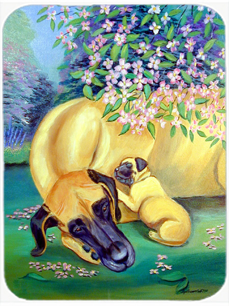 Picture of Carolines Treasures 7234LCB Great Dane Glass Cutting Board - Large- 15 x 12 in.