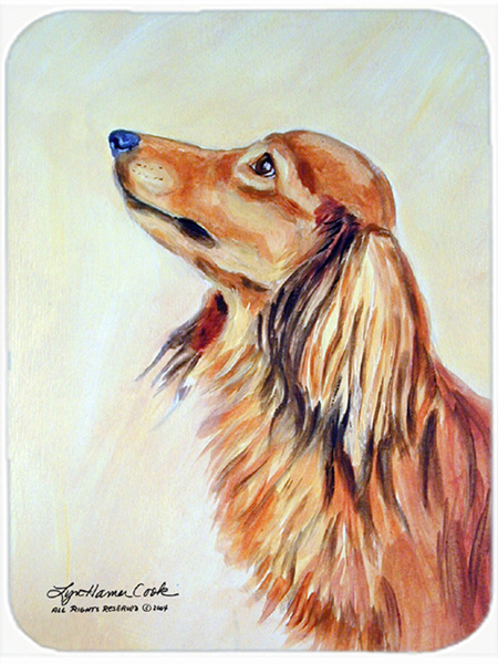 Picture of Carolines Treasures 7240LCB Dachshund Glass Cutting Board - Large- 15 x 12 in.