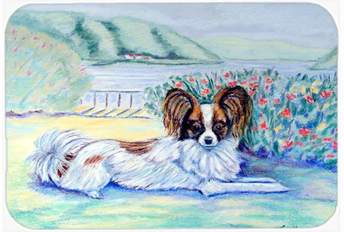 Picture of Carolines Treasures 7244LCB Papillon Glass Cutting Board - Large- 15 x 12 in.