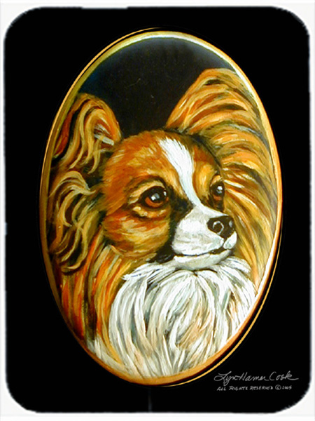 Picture of Carolines Treasures 7248LCB Papillon Glass Cutting Board - Large- 15 x 12 in.