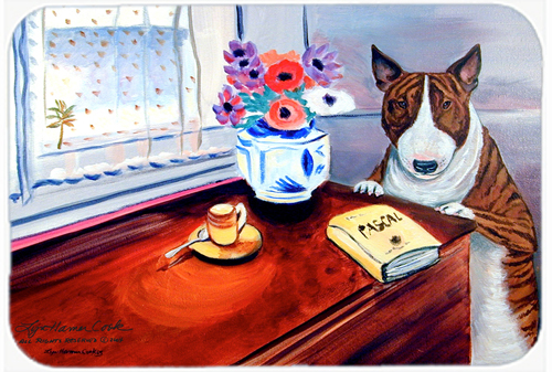Picture of Carolines Treasures 7249LCB Bull Terrier Glass Cutting Board - Large- 15 x 12 in.