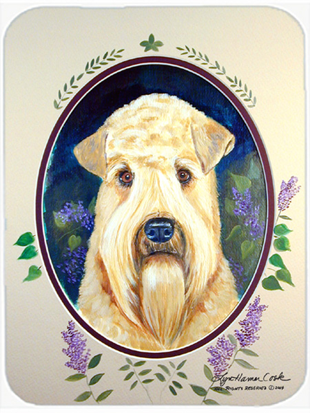 Picture of Carolines Treasures 7254LCB Wheaten Terrier Soft Coated Glass Cutting Board - Large- 15 x 12 in.