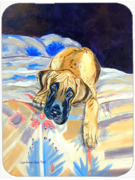 Picture of Carolines Treasures 7258LCB Great Dane Glass Cutting Board - Large- 15 x 12 in.
