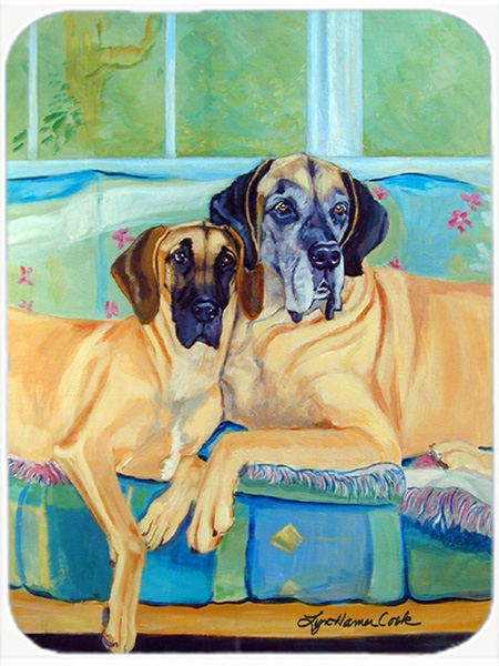 Picture of Carolines Treasures 7280LCB Great Dane Glass Cutting Board - Large- 15 x 12 in.