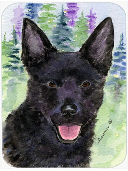 Australian Kelpie Glass Cutting Board - Large- 15 x 12 in.