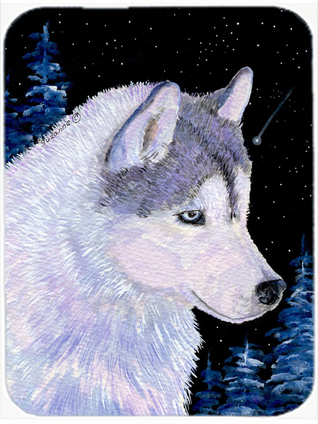 Siberian Husky Glass Cutting Board - Large, 15 x 12 in.