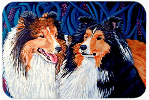 Picture of Carolines Treasures 7508LCB Sheltie Glass Cutting Board - Large