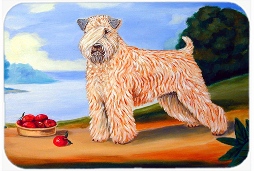 Picture of Carolines Treasures 7509LCB Wheaten Terrier Soft Coated Glass Cutting Board - Large