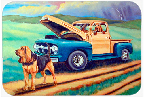 Picture of Carolines Treasures 7513LCB Bloodhound Glass Cutting Board - Large