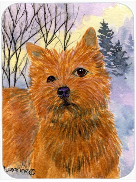 Norwich Terrier Glass Cutting Board - Large
