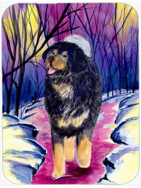 Tibetan Mastiff Glass Cutting Board - Large