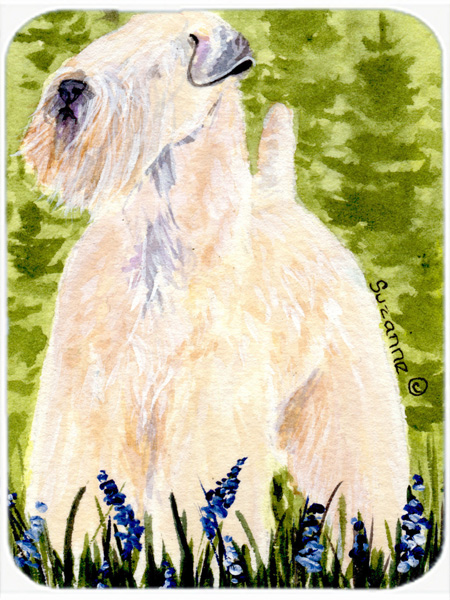 Wheaten Terrier Soft Coated Glass Cutting Board - Large
