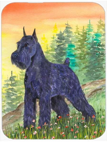 Schnauzer Glass Cutting Board - Large