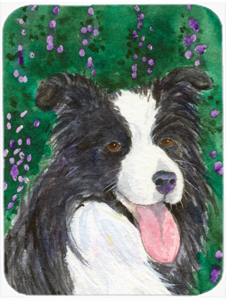 Border Collie Glass Cutting Board - Large