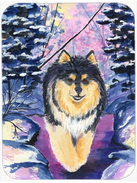 Finnish Lapphund Glass Cutting Board - Large