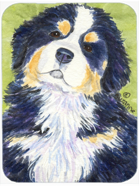 Bernese Mountain Dog Glass Cutting Board - Large