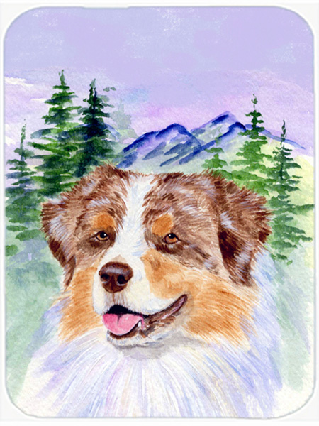 Australian Shepherd Glass Cutting Board - Large