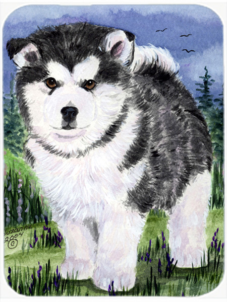 Alaskan Malamute Glass Cutting Board - Large