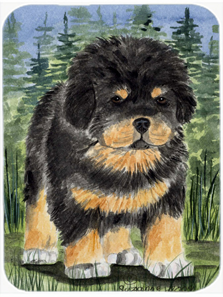 Tibetan Mastiff Glass Cutting Board - Large