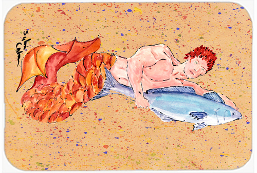 Picture of Carolines Treasures 8346LCB Merman Glass Cutting Board - Large