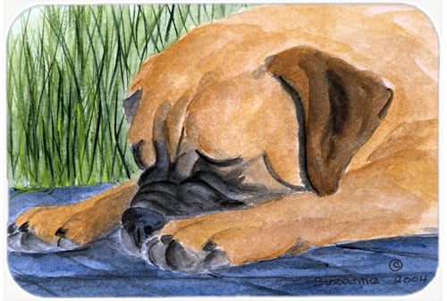 Bullmastiff Glass Cutting Board - Large