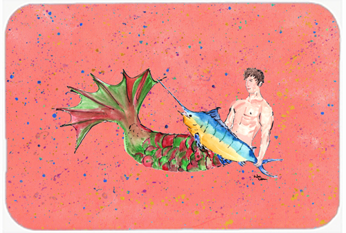 Picture of Carolines Treasures 8348LCB Merman Glass Cutting Board - Large