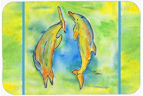Picture of Carolines Treasures 8380LCB Dolphin Glass Cutting Board - Large