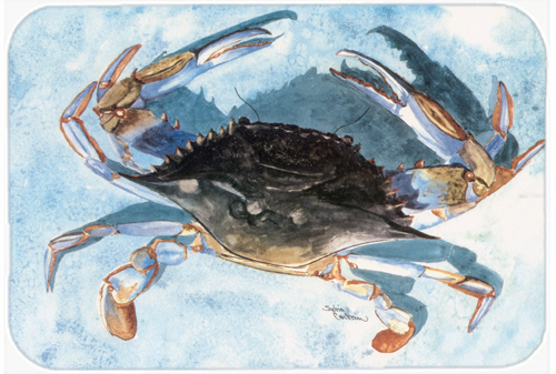 Picture of Carolines Treasures 8055LCB Crab Glass Cutting Board - Large
