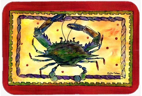 Picture of Carolines Treasures 8058LCB Crab Glass Cutting Board - Large