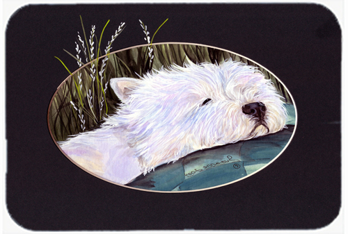 Westie Glass Cutting Board - Large