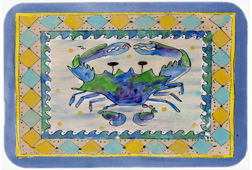 Picture of Carolines Treasures 8072LCB Crab Glass Cutting Board - Large