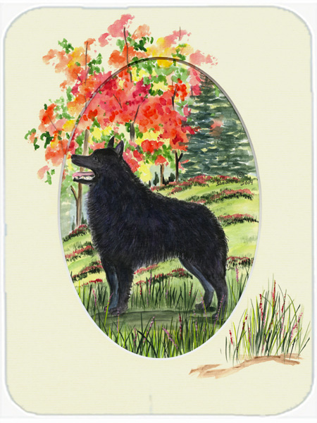 Schipperke Glass Cutting Board - Large