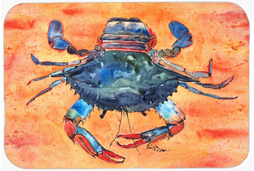 Picture of Carolines Treasures 8096LCB Crab Glass Cutting Board - Large