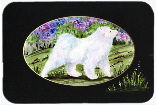 SS8059LCB Samoyed Glass Cutting Board - Large