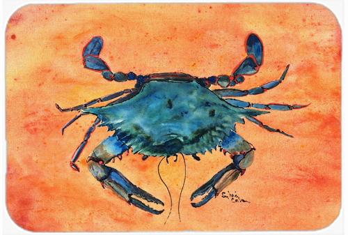 Picture of Carolines Treasures 8097LCB Crab Glass Cutting Board - Large