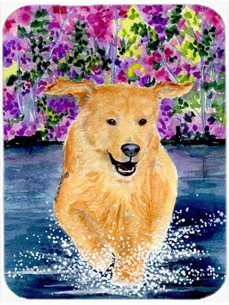Golden Retriever Glass Cutting Board - Large