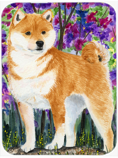 Shiba Inu Glass Cutting Board - Large