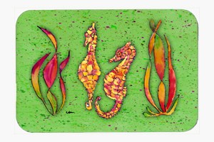 Seahorse Glass Cutting Board - Large