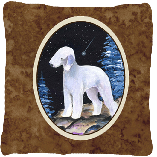 Starry Night Bedlington Terrier Decorative Indoor & Outdoor Fabric Pillow