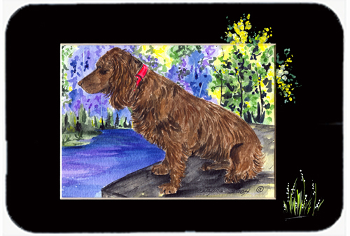 Boykin Spaniel Glass Cutting Board - Large- 15 H x 12 L in.