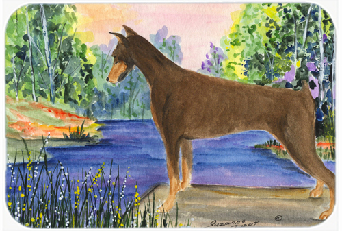 Doberman Glass Cutting Board - Large- 15 H x 12 L in.
